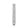 Straight Wedding Ring in 14k White Gold with Round Natural Diamond at Gabriel & Co.