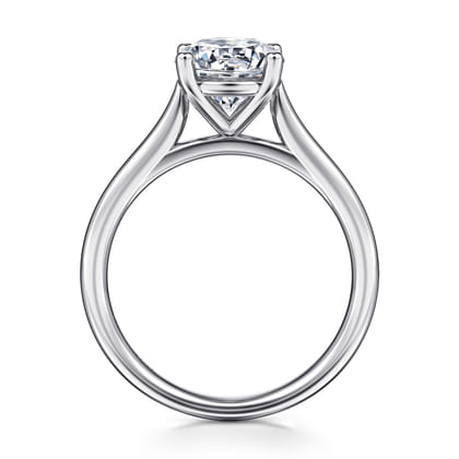 Bravo - 14K White Gold Round Solitaire Diamond Engagement Ring