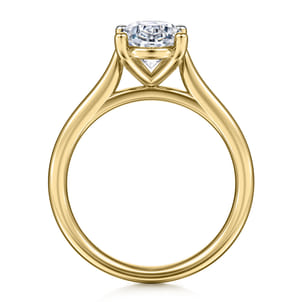 Bravo - 14K Yellow Gold Oval Solitaire Diamond Engagement Ring