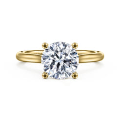 Bravo - 14K Yellow Gold Round Solitaire Diamond Engagement Ring