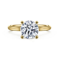 Bravo - 14K Yellow Gold Round Solitaire Diamond Engagement Ring