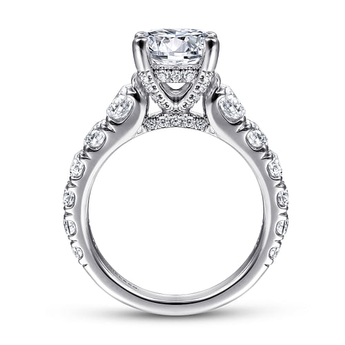 Brayden - 14K White Gold Round Diamond Engagement Ring - 1.63 ct - Shot 2