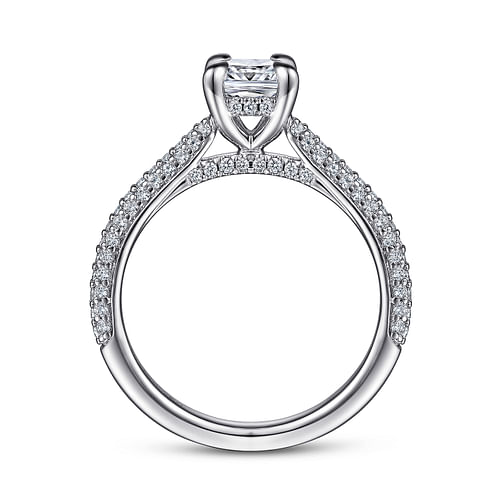 Brexley - 14K White Gold Cushion Cut Diamond Engagement Ring - 0.47 ct - Shot 2