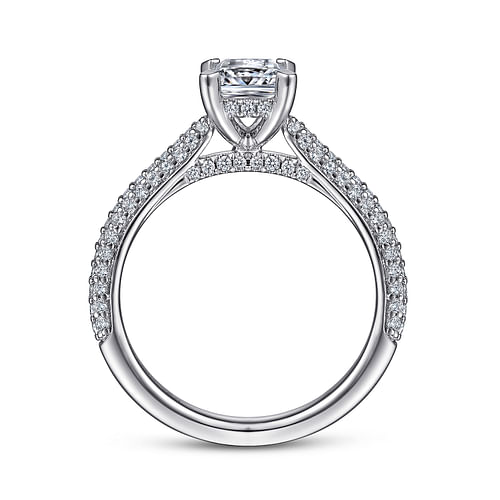 Brexley - 14K White Gold Emerald Cut Diamond Engagement Ring - 0.5 ct - Shot 2