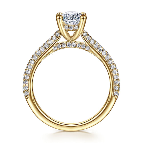 Brexley - 14K Yellow Gold Oval Diamond Engagement Ring - 0.47 ct - Shot 2