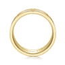 Brian - 14K Yellow Gold 8mm - Checkered Pattern Men's Wedding Band in Satin Finish