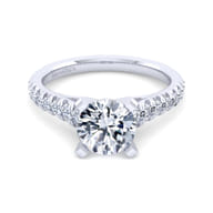 Bridget - 14K White Gold Round Diamond Engagement Ring