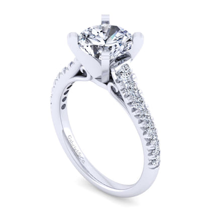 Bridget - 14K White Gold Round Diamond Engagement Ring
