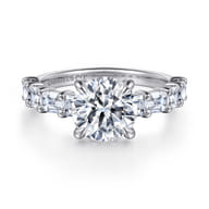 Briene - 14K White Gold Round Diamond Engagement Ring