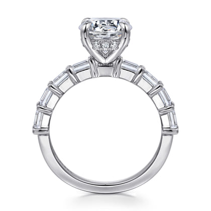 Briene - 14K White Gold Round Diamond Engagement Ring