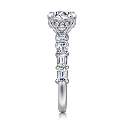 Briene - 14K White Gold Round Diamond Engagement Ring