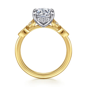 Brigida - Vintage Inspired 14K Yellow Gold Oval Diamond Engagement Ring
