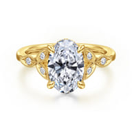 Brigida - Vintage Inspired 14K Yellow Gold Oval Diamond Engagement Ring