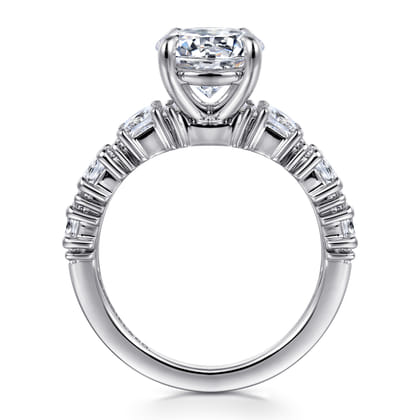 Britte - 14K White Gold Round Diamond Engagement Ring