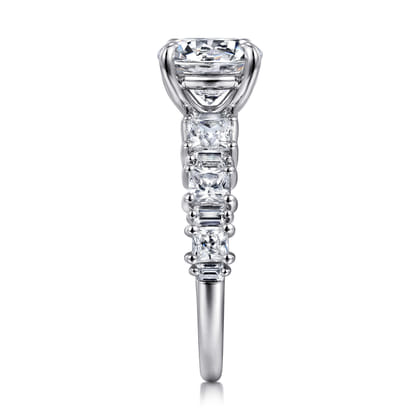 Britte - 14K White Gold Round Diamond Engagement Ring