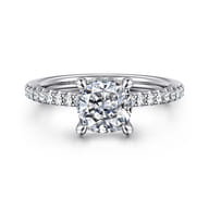 Broderick - 14K White Gold Cushion Cut Diamond Engagement Ring