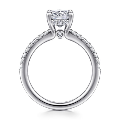Broderick - 14K White Gold Cushion Cut Diamond Engagement Ring