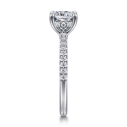 Broderick - 14K White Gold Cushion Cut Diamond Engagement Ring