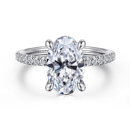 Broderick - 14K White Gold Oval Diamond Engagement Ring
