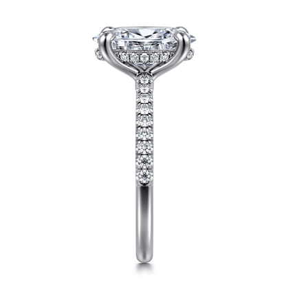Broderick - 14K White Gold Oval Diamond Engagement Ring