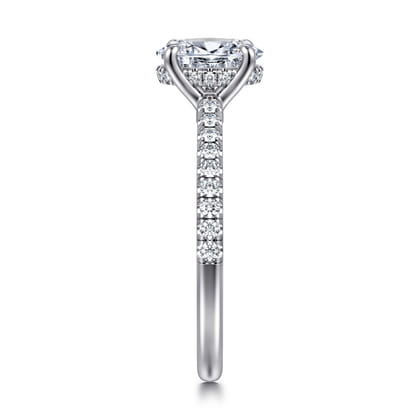 Broderick - 14K White Gold Oval Diamond Engagement Ring