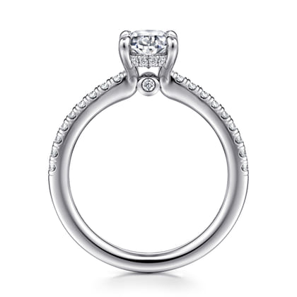 Broderick - 14K White Gold Oval Diamond Engagement Ring