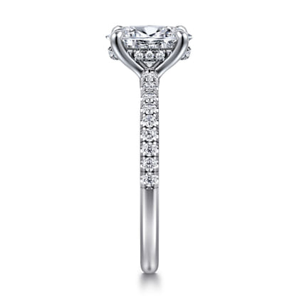 Broderick - 14K White Gold Oval Diamond Engagement Ring