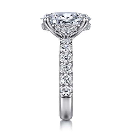 Broderick - 14K White Gold Oval Diamond Engagement Ring