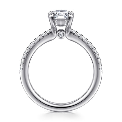Broderick - 14K White Gold Pear Shape Diamond Engagement Ring