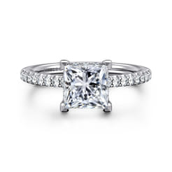 Broderick - 14K White Gold Princess Cut Diamond Engagement Ring