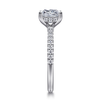 Broderick - 14K White Gold Princess Cut Diamond Engagement Ring