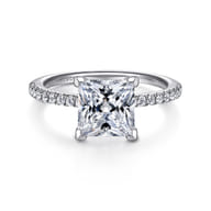 Broderick - 14K White Gold Princess cut Diamond Engagement Ring