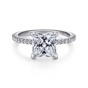 Broderick - 14K White Gold Princess cut Diamond Engagement Ring