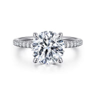 Broderick - 14K White Gold Round Diamond Engagement Ring