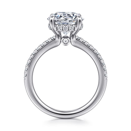 Broderick - 14K White Gold Round Diamond Engagement Ring