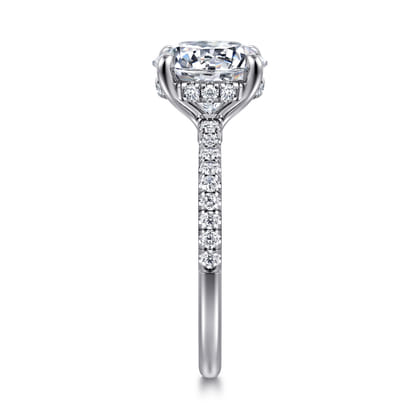 Broderick - 14K White Gold Round Diamond Engagement Ring