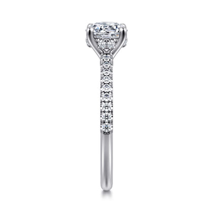 Broderick - 14K White Gold Round Diamond Engagement Ring