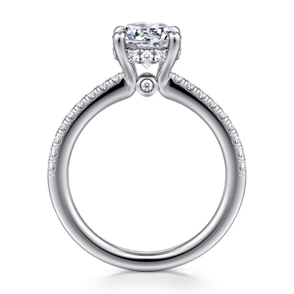 Broderick - 14K White Gold Round Diamond Engagement Ring