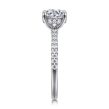 Broderick - 14K White Gold Round Diamond Engagement Ring