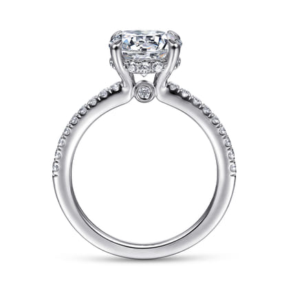 Broderick - 14K White Gold Round Diamond Engagement Ring