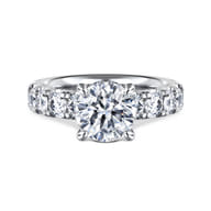 Broderick - 14K White Gold Round Diamond Engagement Ring