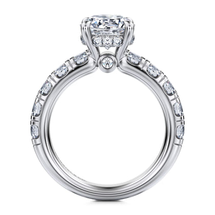 Broderick - 14K White Gold Round Diamond Engagement Ring