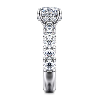 Broderick - 14K White Gold Round Diamond Engagement Ring