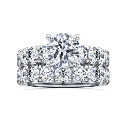 Broderick - 14K White Gold Round Diamond Engagement Ring