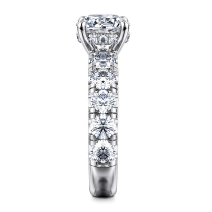 Broderick - 14K White Gold Round Diamond Engagement Ring