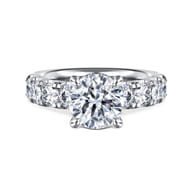 Broderick - 14K White Gold Round Diamond Engagement Ring