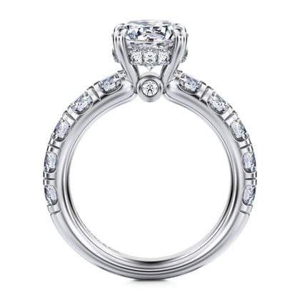 Broderick - 14K White Gold Round Diamond Engagement Ring