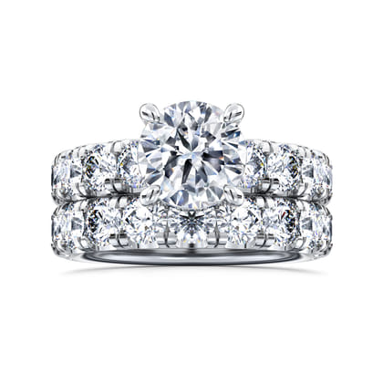 Broderick - 14K White Gold Round Diamond Engagement Ring