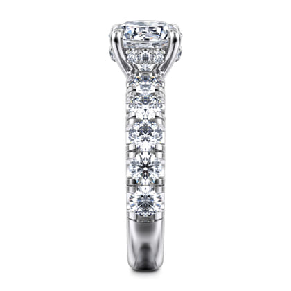 Broderick - 14K White Gold Round Diamond Engagement Ring