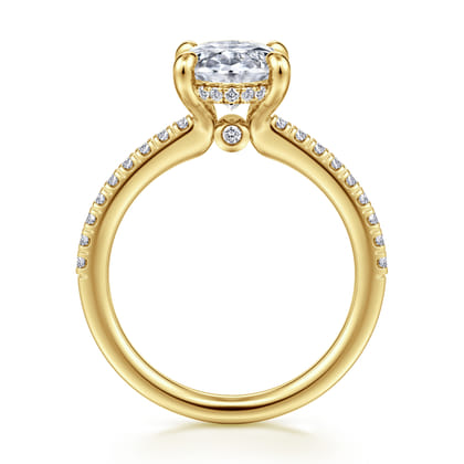 Broderick - 14K Yellow Gold Oval Diamond Engagement Ring